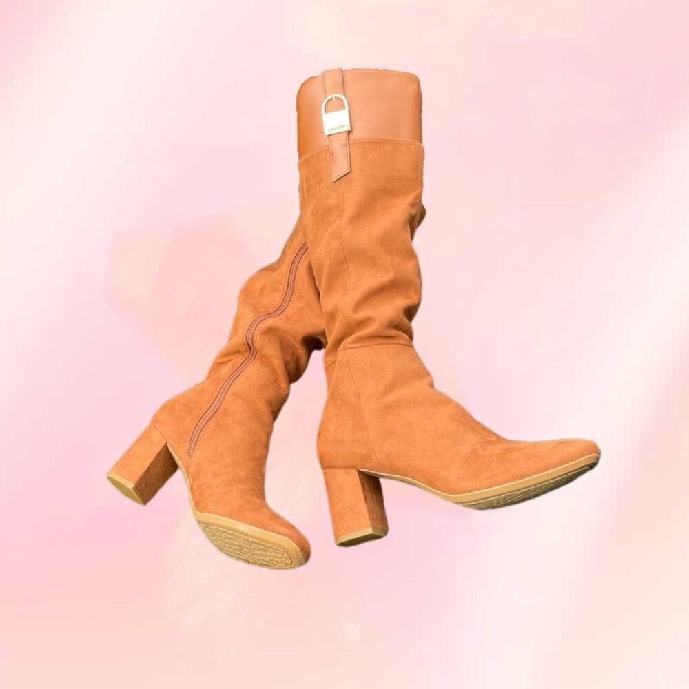 Cosetta Calvin Klein light tan knee high boots